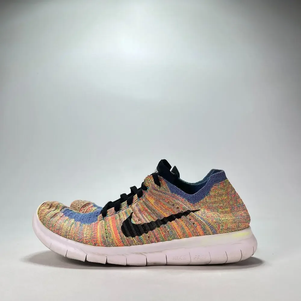 Nike Free RN Flyknit 2017 Multicolor Running Shoes 942839-101 Women's Size 8.5